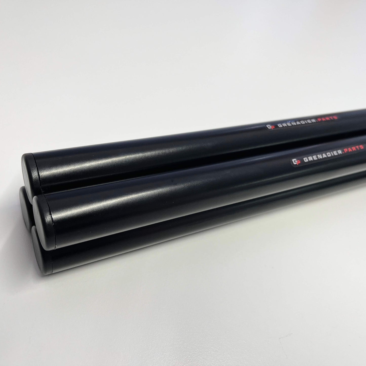 Black aluminum railing tubes