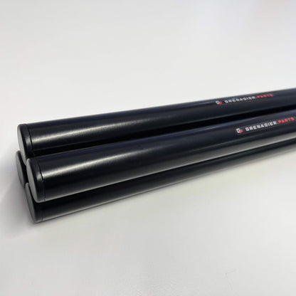 Black aluminum railing tubes